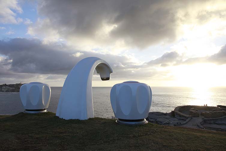 Simon McGrath, Who Left The Tap Running, Sculpture by the Sea Bondi, 2011. Photo, Samantha Burns