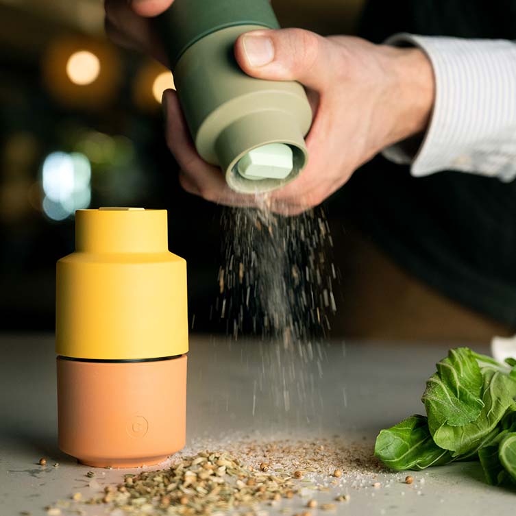 Billund Spice Grinder by Sam Murley is Winner in Bakeware, Tableware, Drinkware and Cookware Design Category, 2023 - 2024.