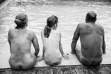 Naked nude family holiday