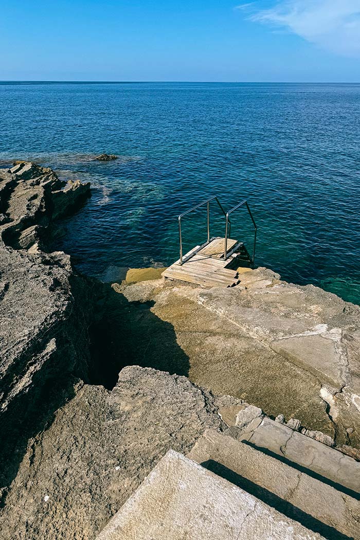 Cliff-jumping directly into the Med from the hotel's grounds is a blissful way to start the day