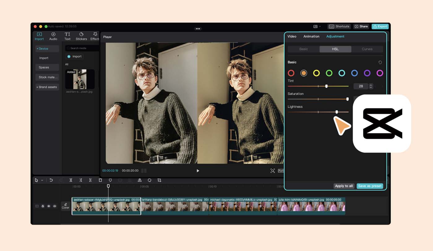 How to Add Basic Colour Correction in CapCut Desktop Video Editor