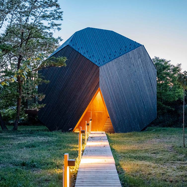 The Rock Cabins Hospitality by Hello Wood is Winner in Architecture, Building and Structure Design Category, 2022 - 2023.